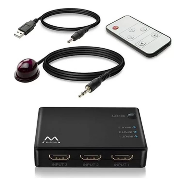AV-adapter/-converter Ewent EW3730 HDMI 4K Zwart