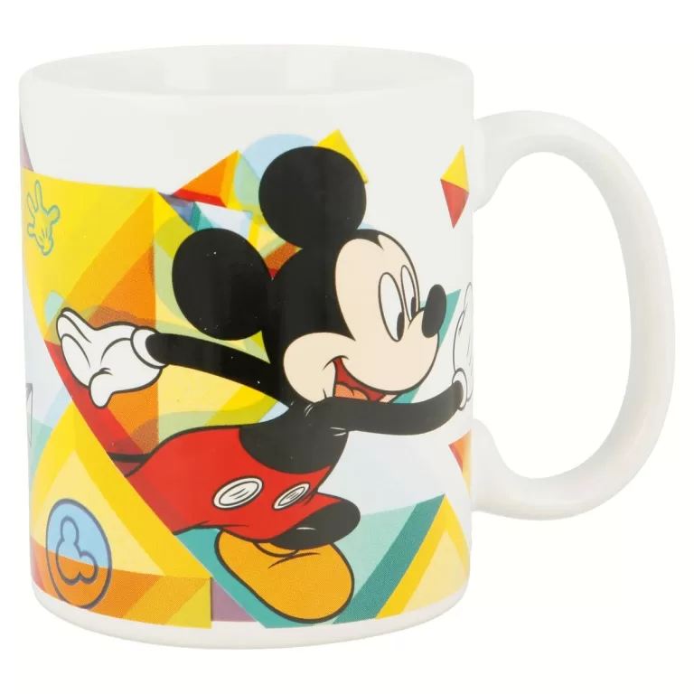 Mok Mickey Mouse Happy smiles Keramisch Rood Blauw (350 ml)