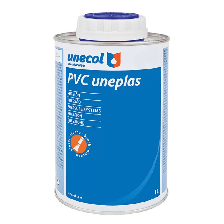 Adhesive for PVC pipe Unecol Uneplas A2040 Penseel 1 L