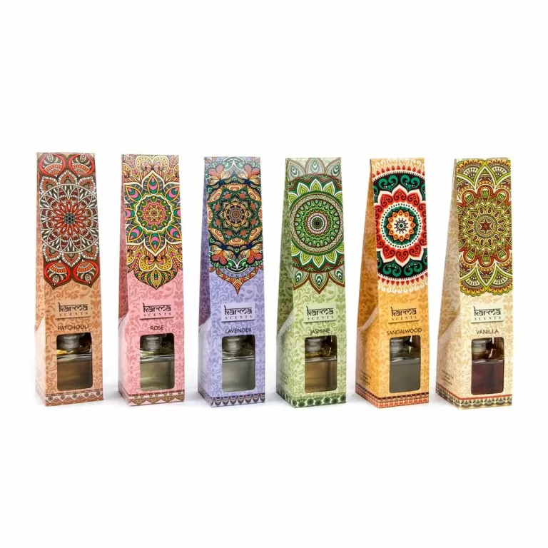 Parfum Sticks DKD Home Decor Mandala Natuurlijk Indiaas 60 ml (6 Onderdelen)