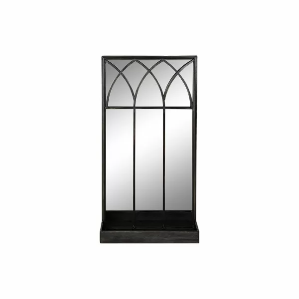 Spiegel met Ondersteuning DKD Home Decor Zwart Metaal (40 x 12 x 80 cm)