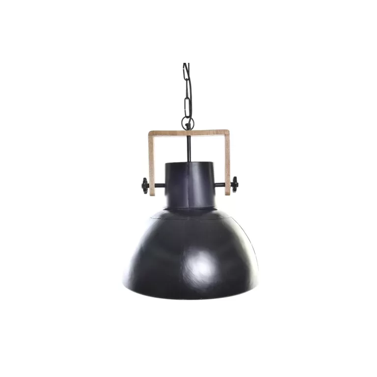 Plafondlamp DKD Home Decor Bruin Zwart Metaal Mangohout 50 W 40 x 40 x 49 cm