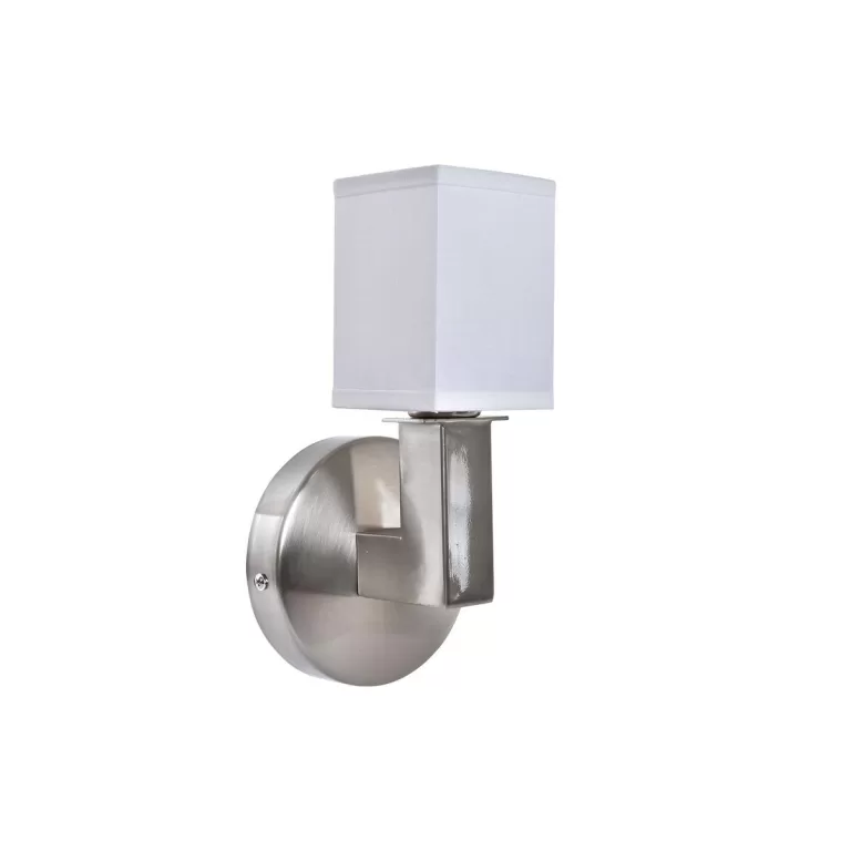 Muurlamp DKD Home Decor 12 x 10 x 22 cm Zilverkleurig Metaal Wit 220 V 40 W Modern