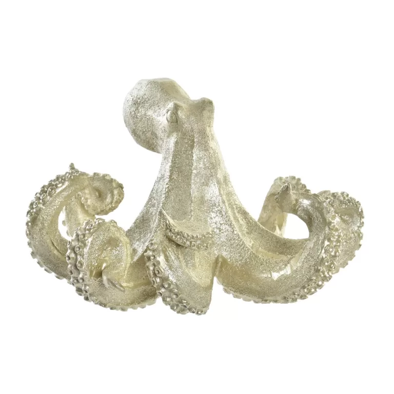 Decoratieve figuren DKD Home Decor Gouden Hars Octopus Mediterrane (25