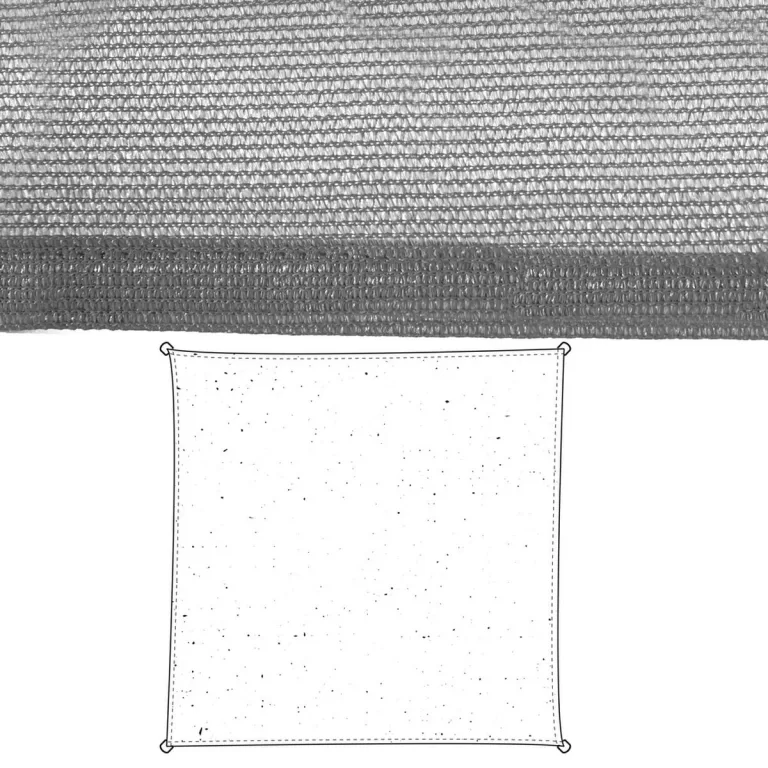 Schaduwdoeken Zonnetent 5 x 5 m Grijs Polyethyleen 500 x 500 x 0
