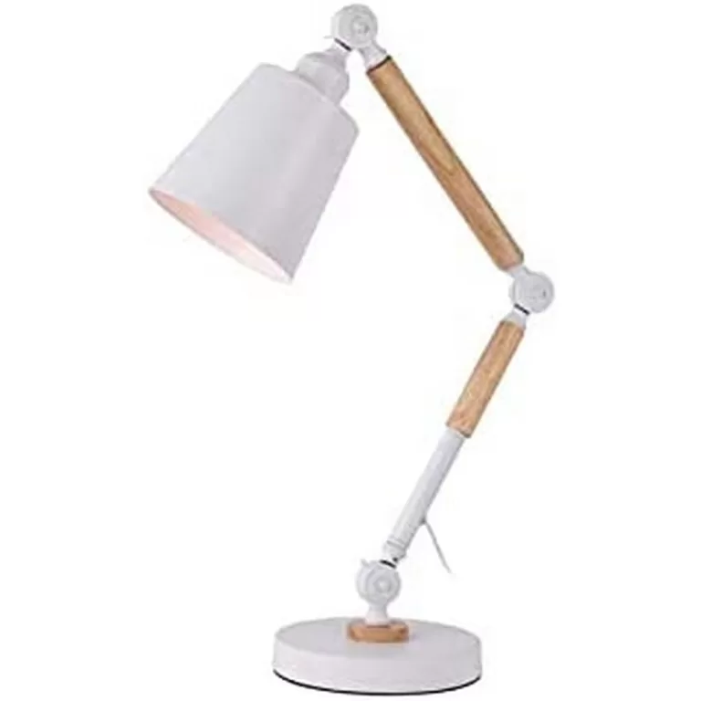 Bureaulamp EDM Hout Wit Metaal 60 W (Ø 18 x 53 cm)