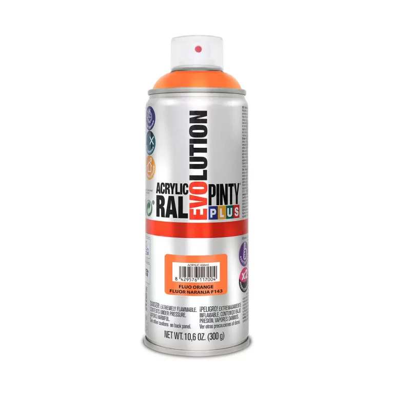 Sprayverf Pintyplus Evolution F143 400 ml Fluorescerend Oranje