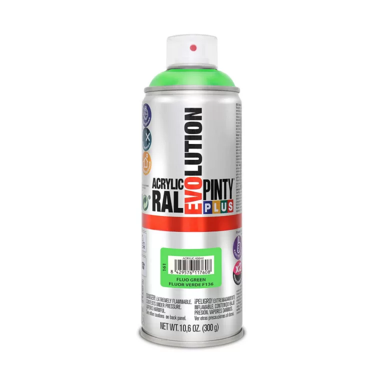 Sprayverf Pintyplus Evolution F136 400 ml Fluorescerend Groen