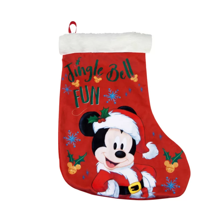Kerstsok Mickey Mouse Happy smiles 42 cm Polyester