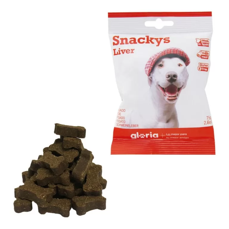 Snack voor honden Gloria Display Snackys Lever (30 x 75 g)