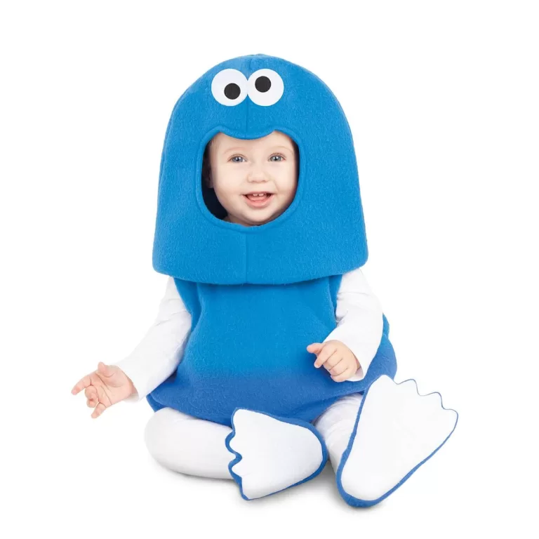 Kostuums voor Baby's My Other Me Cookie Monster Sesame Street Blauw (3 Onderdelen)