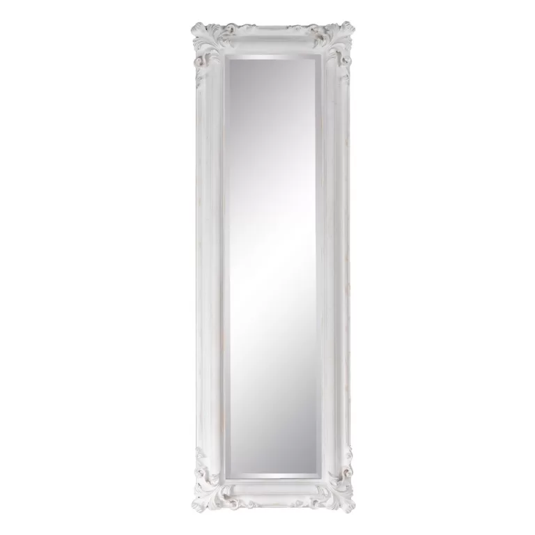 Spiegel 46 x 6 x 147 cm Kristal Hout Wit