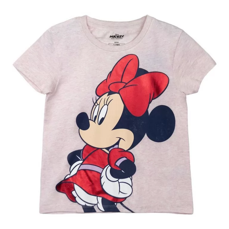 T-Shirt met Korte Mouwen voor kinderen Minnie Mouse Roze