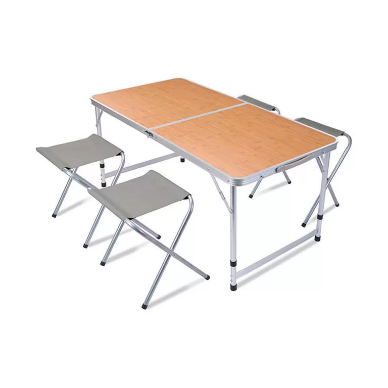Tafel met vier stoelen Redcliffs Aluminium