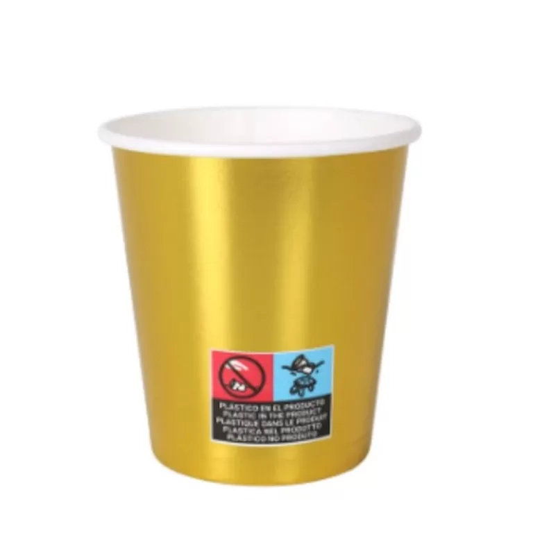 Glazenset Algon Gouden Karton Wegwerp 200 ml