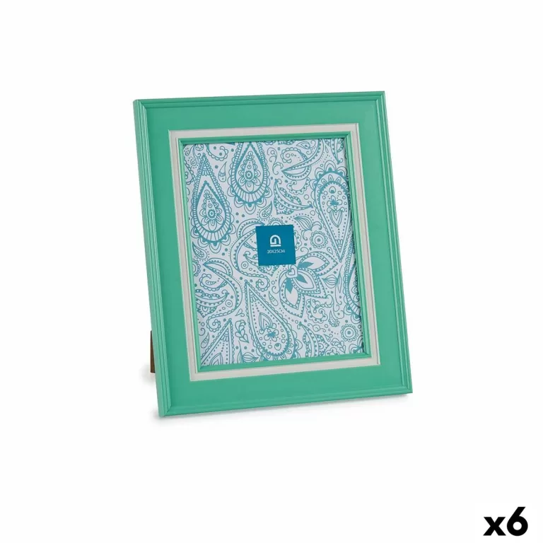 Fotolijsten Kristal Groen Plastic (6 Stuks) (2 x 33 x 28 cm)