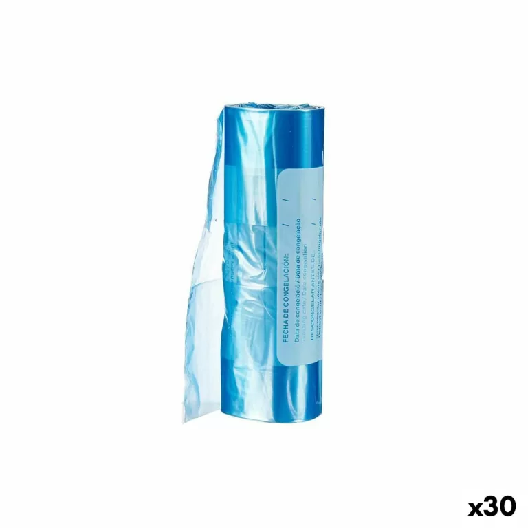 Zakje voor in de vriezer 22 x 35 cm Blauw Polyethyleen 30 Stuks