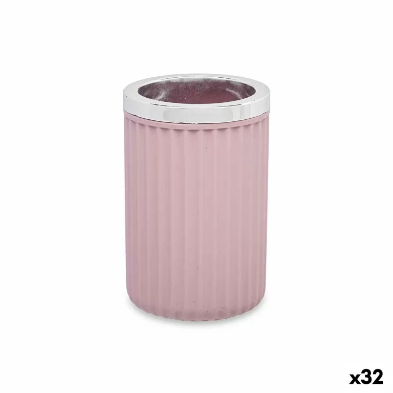 Glas Tandenborstelhouder Roze Plastic 32 Stuks (7