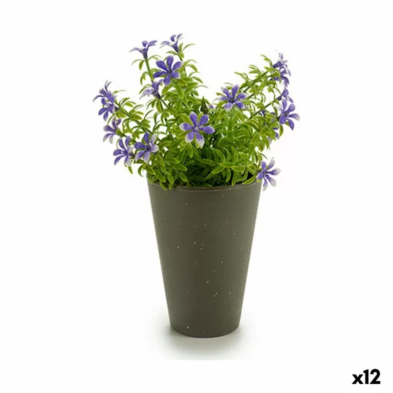 Decoratieve plant Bloem Plastic 12 x 19 x 12 cm (12 Stuks)