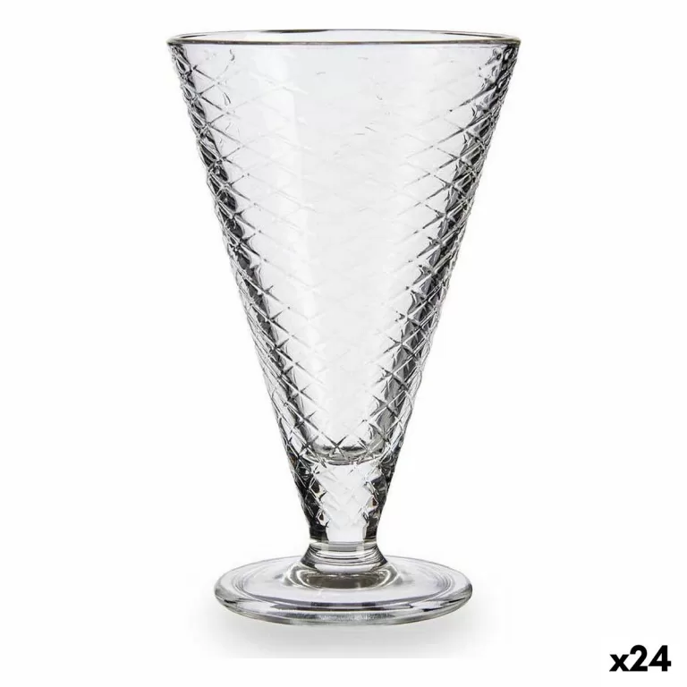 Glas voor ijs en milkshakes Transparant Glas 340 ml (24 Stuks)