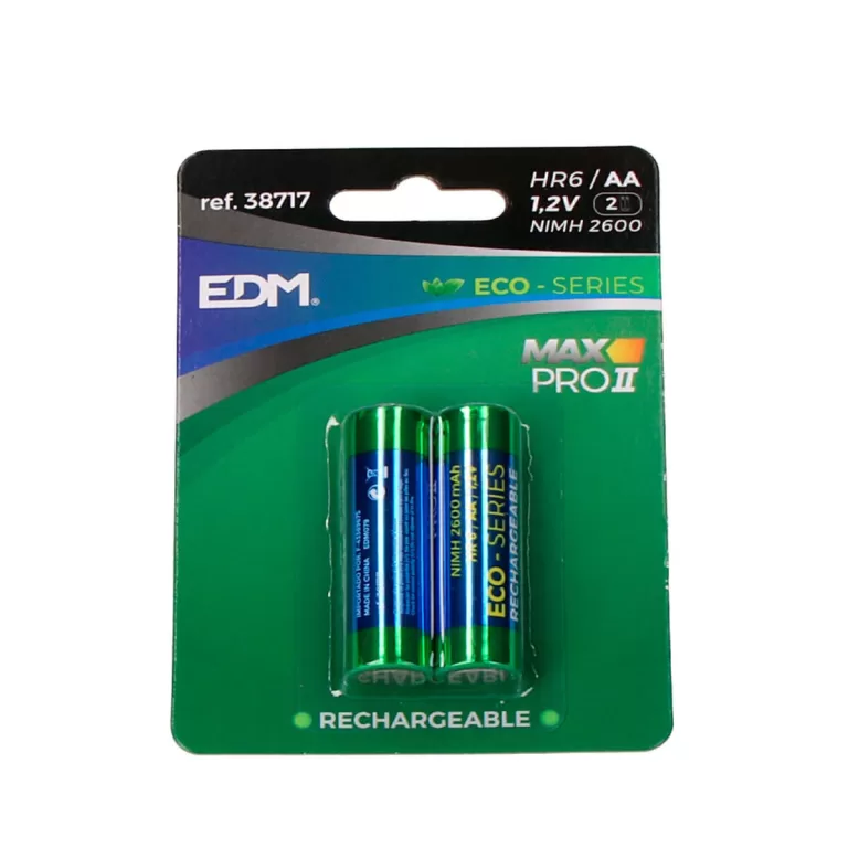 Oplaadbare Batterijen EDM Max Pro II Eco-Series 2600 mAh AA HR6 1