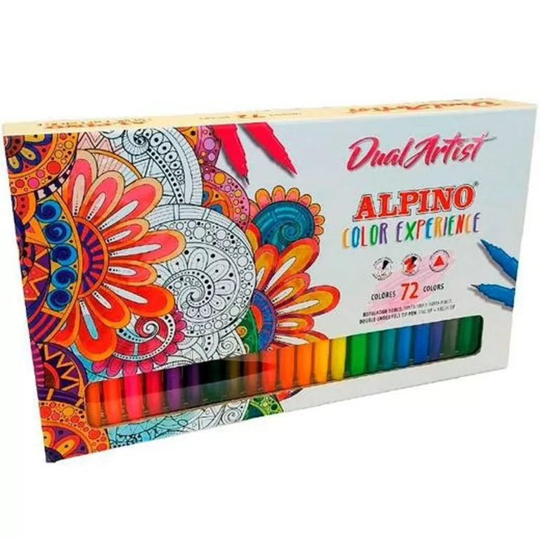 Set Viltstiften Alpino Dual Artist Multicolour (72 Onderdelen)
