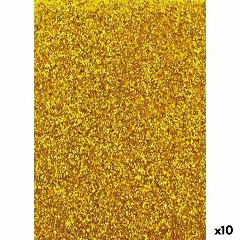 Papier Fama Glitter EVA-rubber Gouden 50 x 70 cm (10 Stuks)