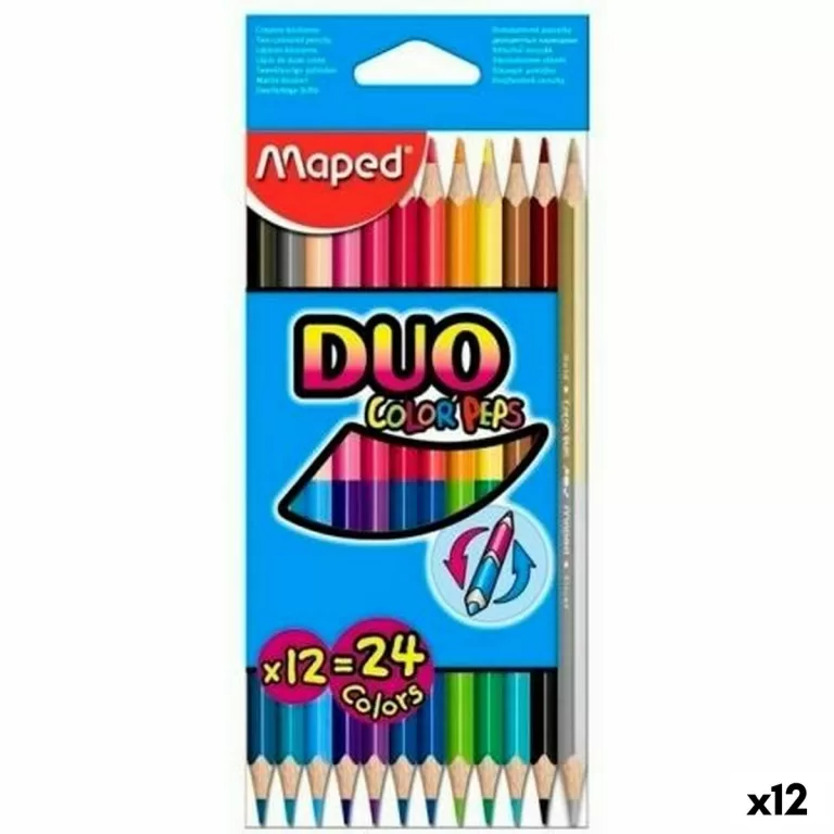 Kleurpotloden Maped Duo Color' Peps	 Multicolour 12 Onderdelen Dubbelzijdig (12 Stuks)