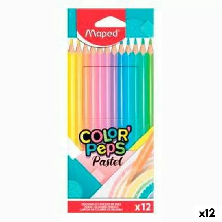 Kleurpotloden Maped Color' Peps Multicolour 12 Onderdelen (12 Stuks)