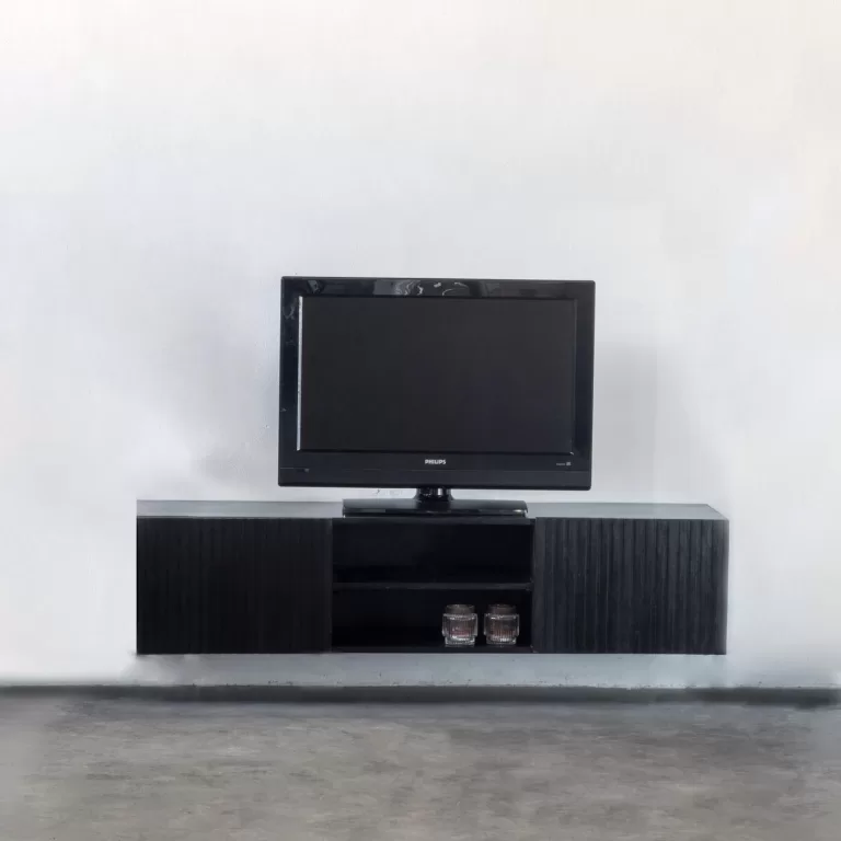 Zwevend Tv-meubel Roman Zwart 150cm - Giga Meubel | Flickmyhouse