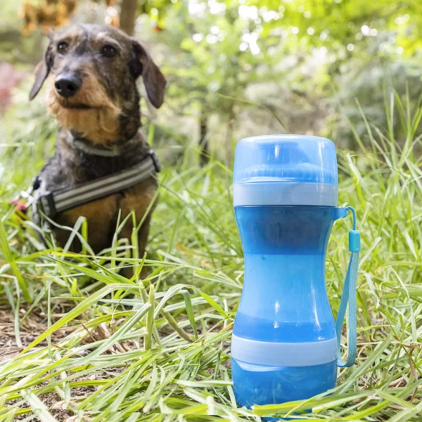 2-in-1 fles met water en voederbakken voor huisdieren Pettap InnovaGoods