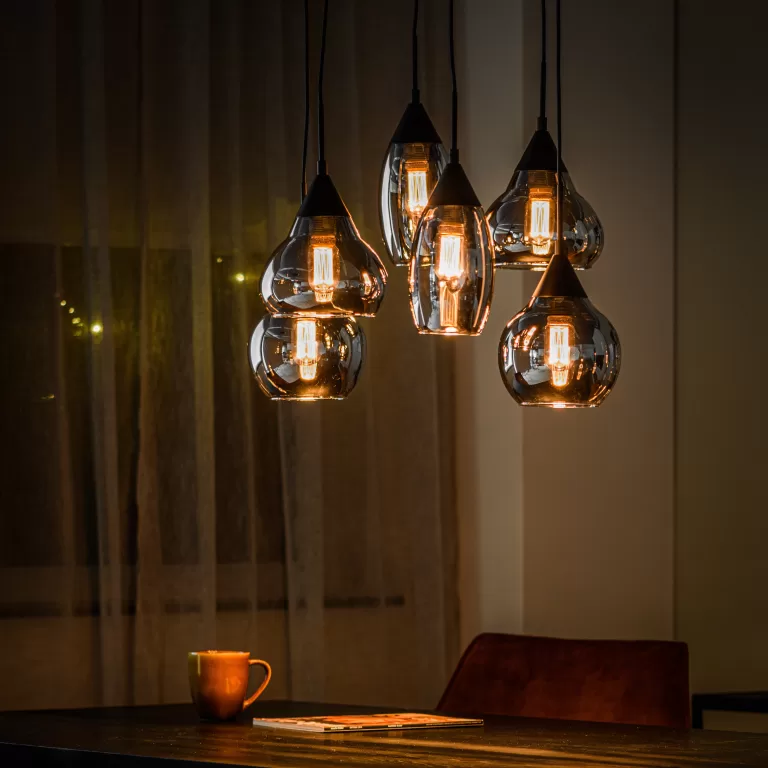 BASE Hanglamp Nino 6-lamps - Smoke | Flickmyhouse