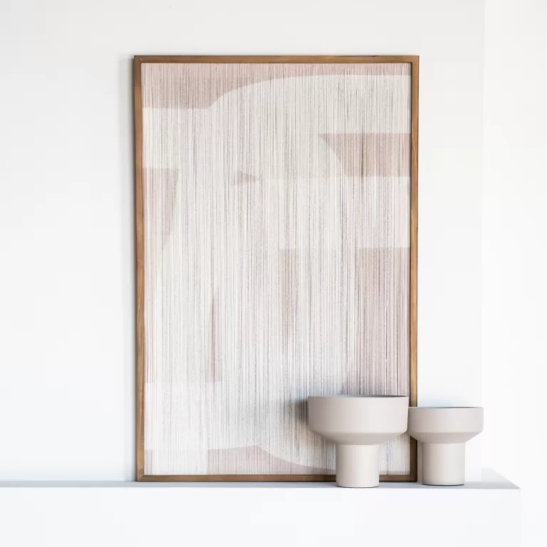 By-Boo Geweven Wandpaneel Yoko 90 x 60cm - Off White | Flickmyhouse