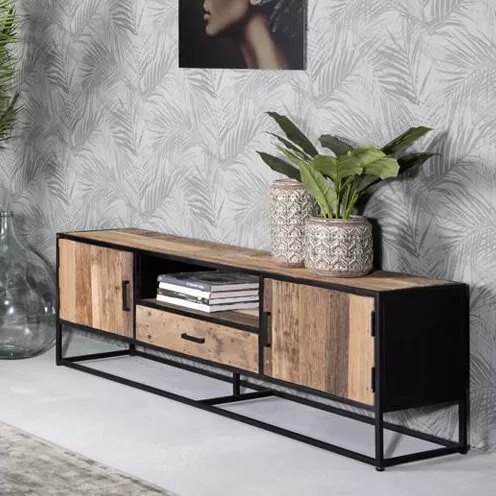 Livingfurn TV-meubel Dakota 130 cm - Bruin | Flickmyhouse