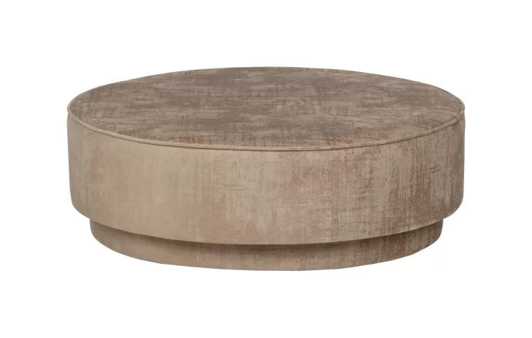 vtwonen Ronde Poef Pearl XL 80cm - Champagne | Flickmyhouse
