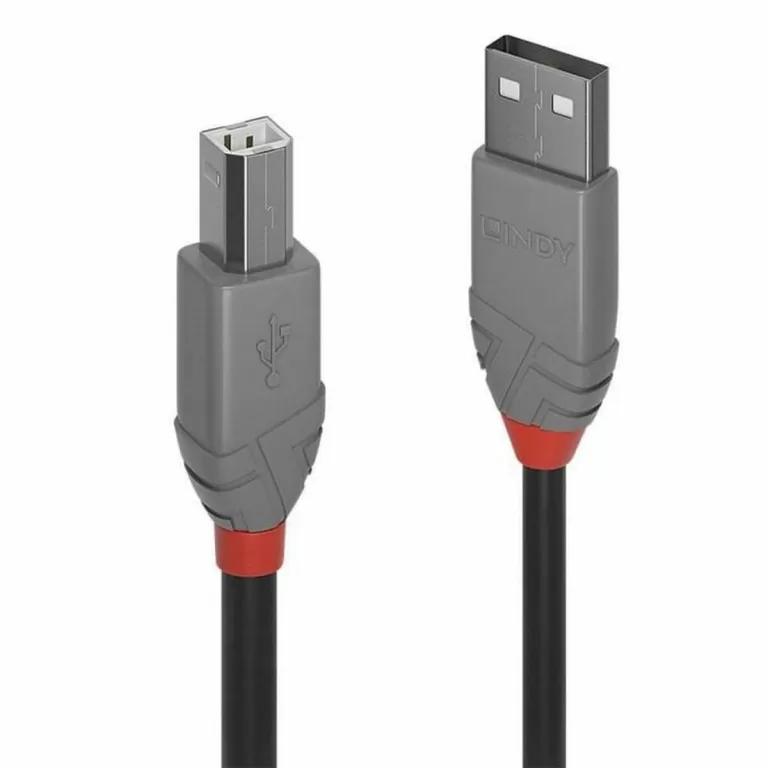 Kabel USB A naar USB B LINDY 36672 Zwart 1 m