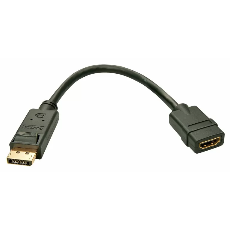 Adapter DisplayPort naar HDMI LINDY 41005 Zwart 15 cm