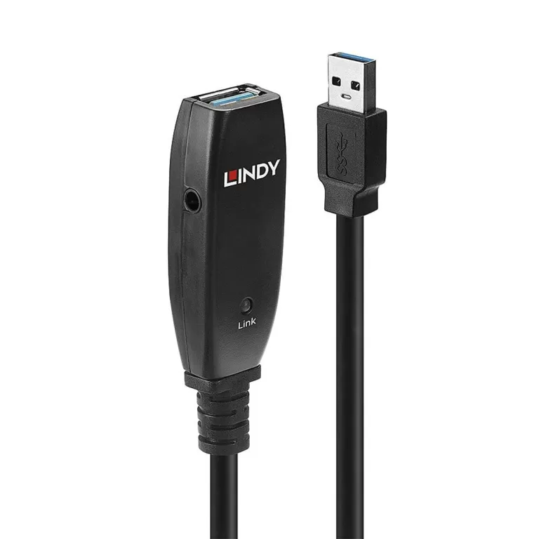 USB-kabel LINDY 43322 Zwart 15 m