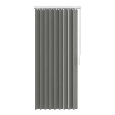 Stoffen verticale lamellen lichtdoorlatend 89 mm - grijs - 150x260 cm - Leen Bakker