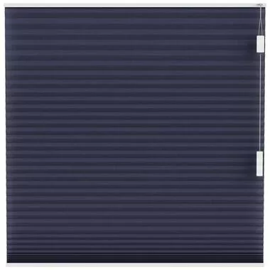 Fenstr plisségordijn Chicago dubbel 25mm lichtdoorlatend - donkerblauw (35506) - Leen Bakker