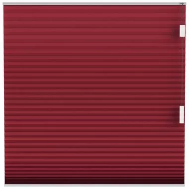 Fenstr plisségordijn Montreal dubbel 25mm lichtdoorlatend - bordeaux rood 65601 - Leen Bakker