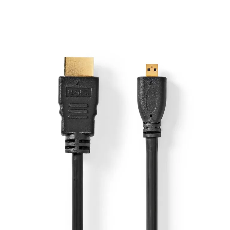 Nedis CVGL34700BK20 High Speed ??hdmi™-kabel Met Ethernet Hdmi™ Connector Hdmi™ Micro-connector 4k@30hz 10.2 Gbps 2.00 M Rond Pvc Zwart Label
