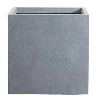 Bloempot Vierkant - cementkleur - 50x50x50 cm - Leen Bakker
