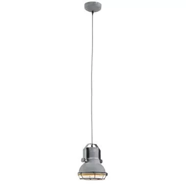 Hanglamp Jeff - cementkleur - 22x28x140 cm - Leen Bakker