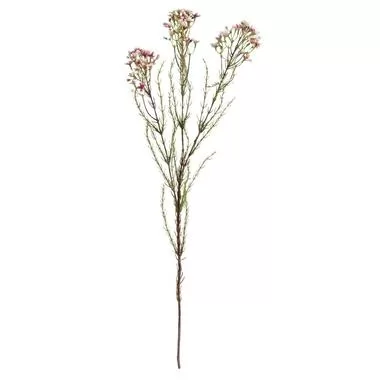 Kunsttak Wax Flower Spray - Roze - 78 cm - Leen Bakker