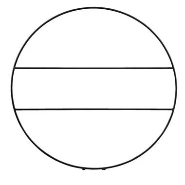 Decoratie cirkel - zwart - 42x40x8 cm - Leen Bakker
