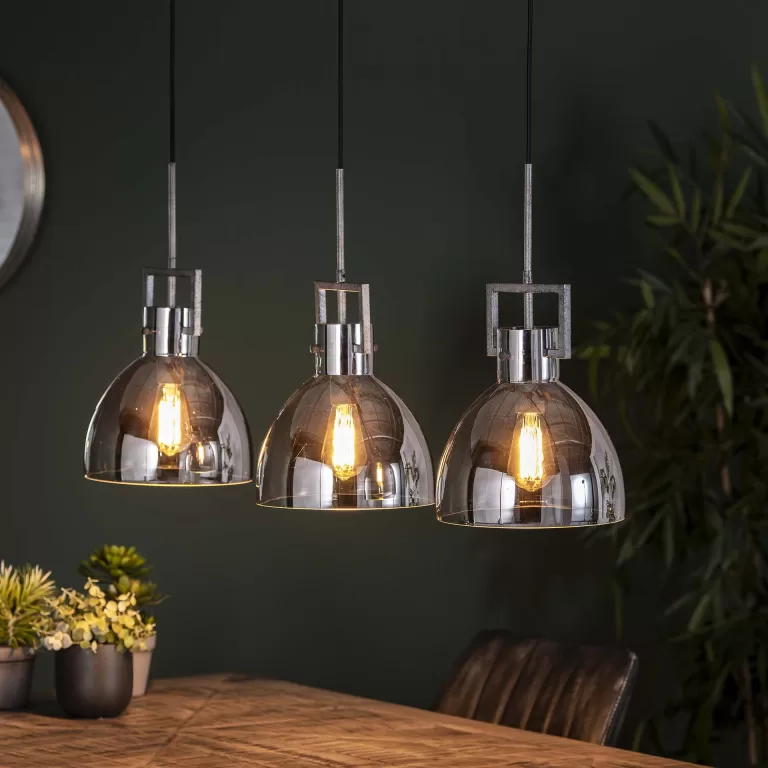 Hanglamp Lucie 3-lamps - Oud zilver | Flickmyhouse