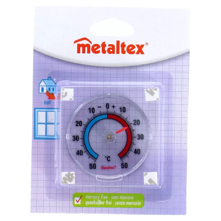 Metaltex Raam Thermometer 8x8 cm Transparant