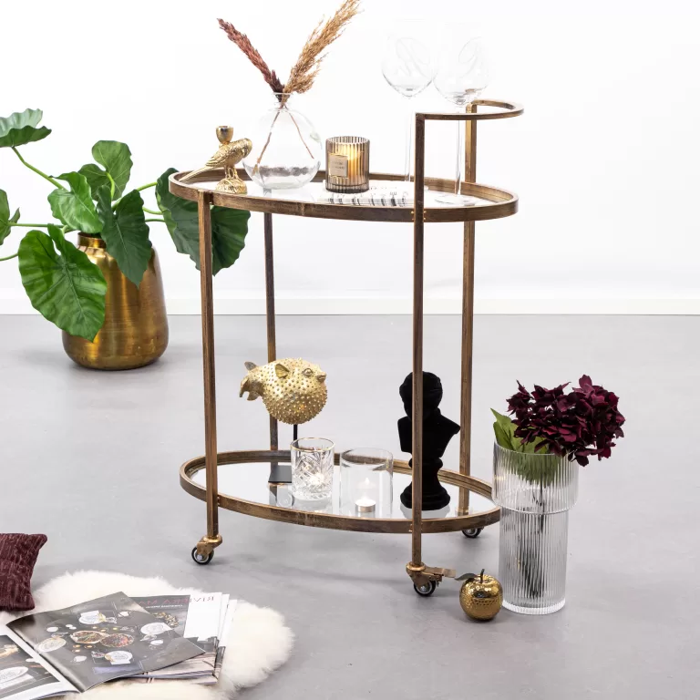 BePureHome Trolley Push - Antique Brass - Ovaal | Flickmyhouse