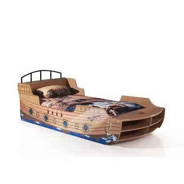 Vipack bed Piratenboot - bruin - 63x94